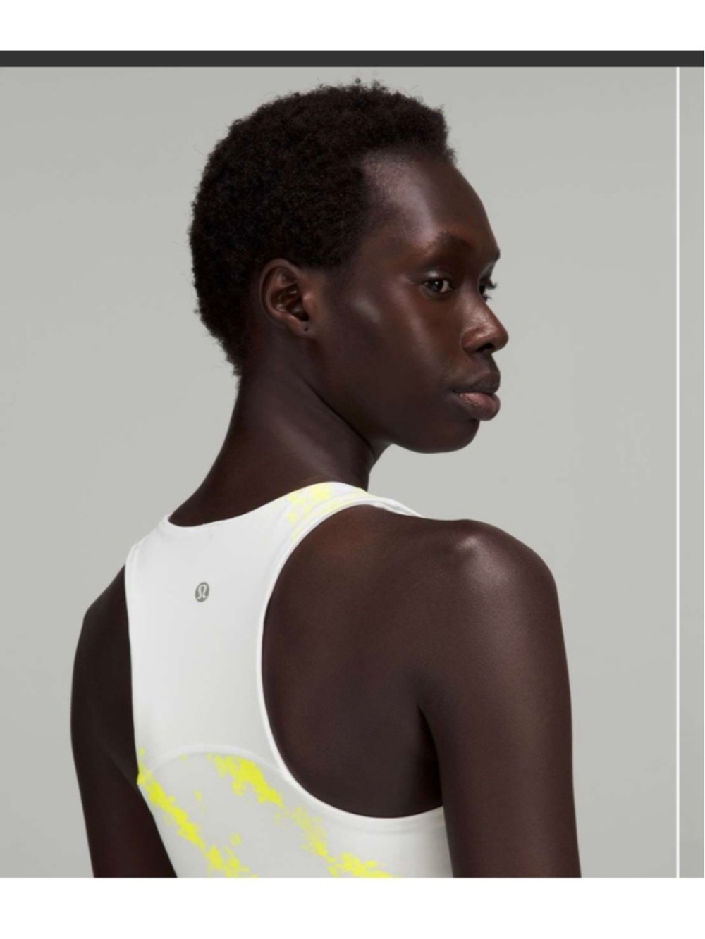 Women's Lululemon Invigorate Training Tank Top 8 White Yellow - Picture 3 of 10